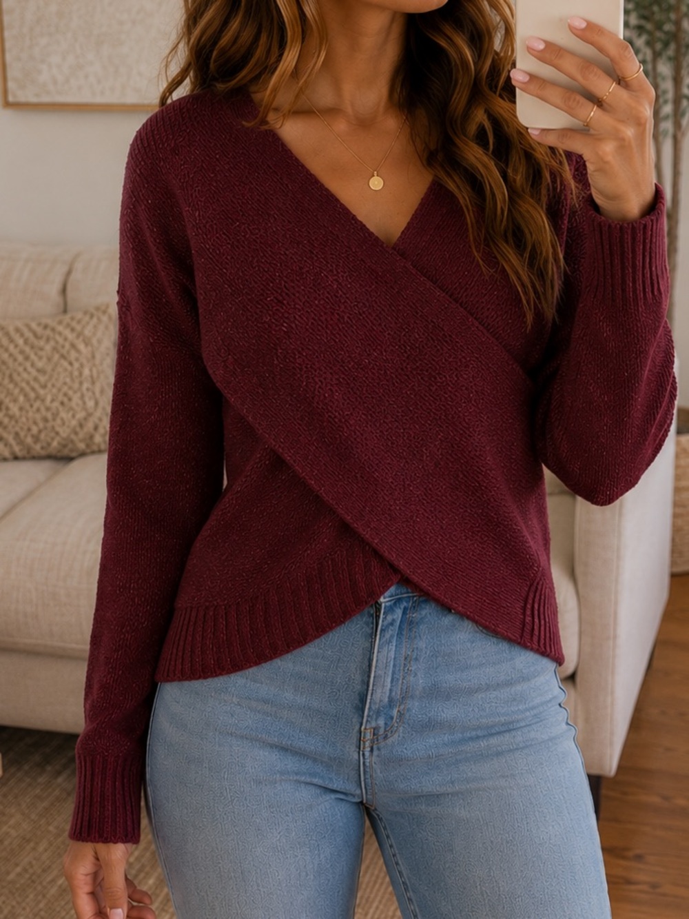 "Cinnamon Twist" Criss Cross sweater